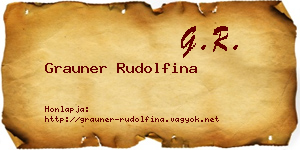 Grauner Rudolfina névjegykártya
