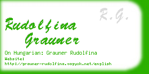 rudolfina grauner business card